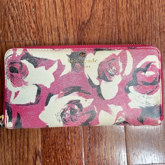 kate spade Handbags - Kate Spade New York Floral Abstract Zipper Wallet